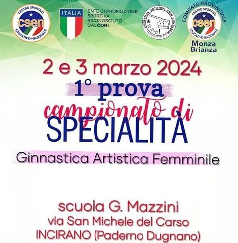 Featured image for “1 prova CSEN SPECIALITA’- 02 – 03 Marzo 2024”