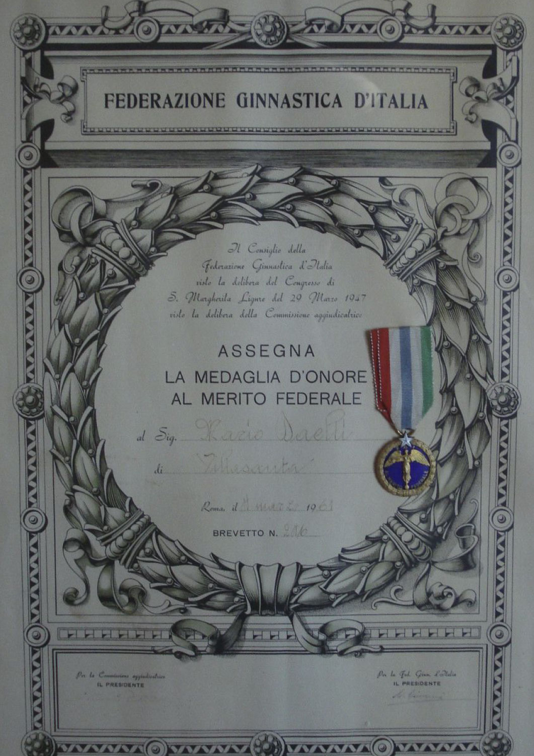 Medaglia d'onore FGI