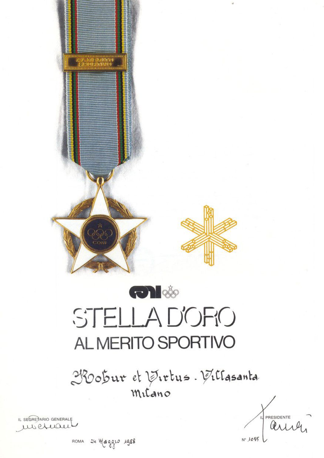 Stella d'oro CONI